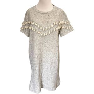 Caslon Jersey Drop Tassel Heather Grey Casual Dress Size XL